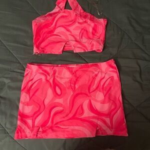 Pink Swirl Mini Skirt - Women's Skirt